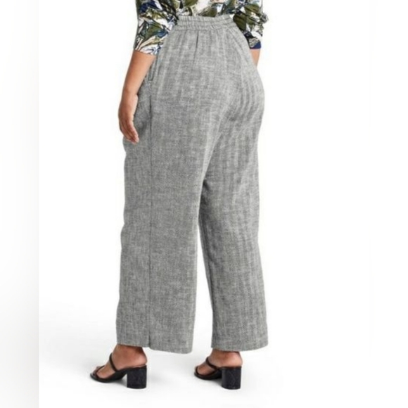 NWT Rachel Comey x Target Grey Chevron High-Rise Wide Leg Tweed Pants 5X - Picture 3 of 9